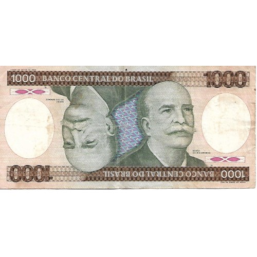 1981 - Brazil 1,000 Cruzeiros banknote P201a VF