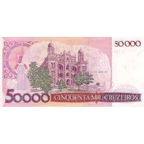 1986 - Brazil P207 50 cruzados on 50,000 cruceiros banknote 1986 - Brazil P207 50 cruzados on 50,000 cruceiros banknote