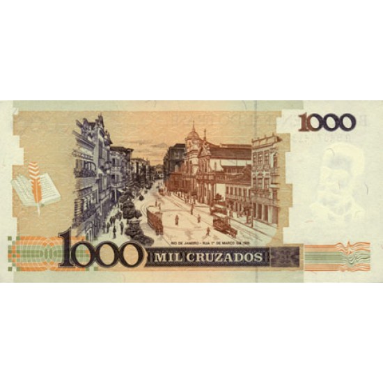 1988 - Brazil P213b 1,000 Cruzados banknote 1988 - Brazil P213b 1,000 Cruzados banknote