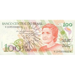 1990 - Brasil P228 billete de 100 Cruzeiros