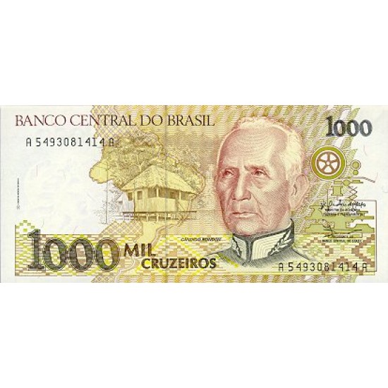 1990 - Brazil P231b 1,000 Cruceiros banknote 1990 - Brazil P231b 1,000 Cruceiros banknote