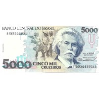 1993 - Brasil P232c billete de 5.000 Cruzeiros
