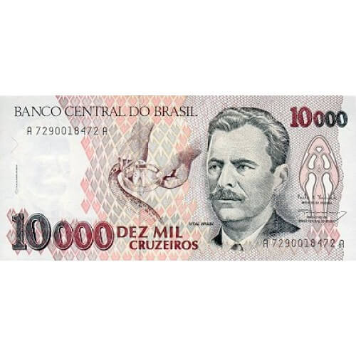 1993 - Brazil P233c 10,000 Cruzeiros banknote