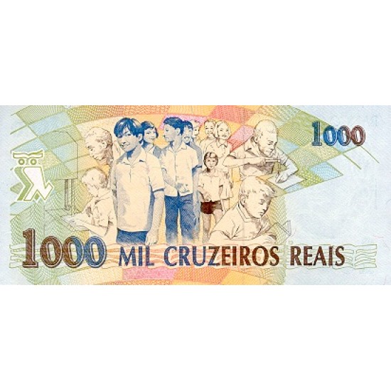 1993 - Brazil P240 1,000 Cruceiros Reais banknote 1993 - Brazil P240 1,000 Cruceiros Reais banknote