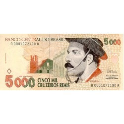 1993 - Brasil P241 billete de  5.000 Cruzeiros Reais