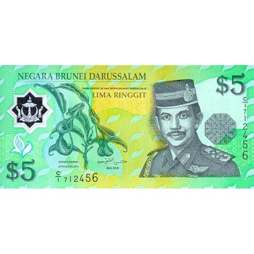 1996 - Brunei PIC 23a billete de 5 Ringgit