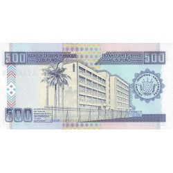 2009 - Burundi  PIC 38e 500 Francs banknote