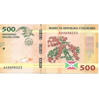 2015 - Burundi 500 Francs banknote PIC 50 UNC 2015 - Burundi 500 Francs banknote PIC 50 UNC
