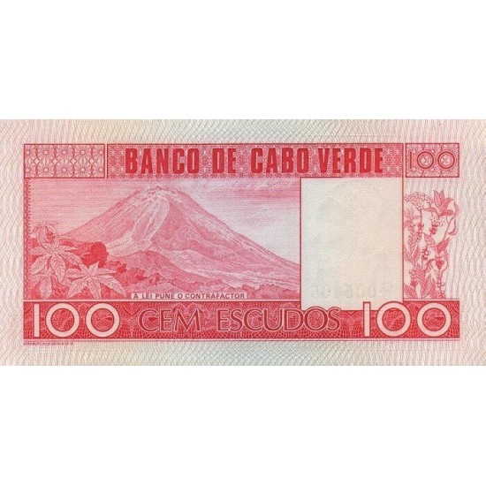 1977 - Cabo Verde PIC 54 100 Escudos banknote 1977 - Cabo Verde PIC 54 100 Escudos banknote