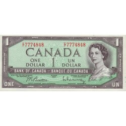 1972 - Canadá P75b 1 dollar banknote