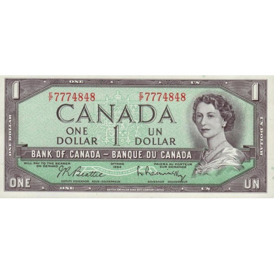 1972 - Canadá P75b 1 dollar banknote 1972 - Canadá P75b 1 dollar banknote