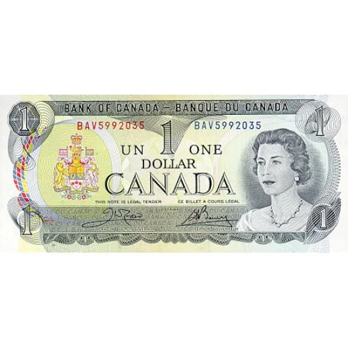 1973 - Canadá P85c Billete de 1 dólar