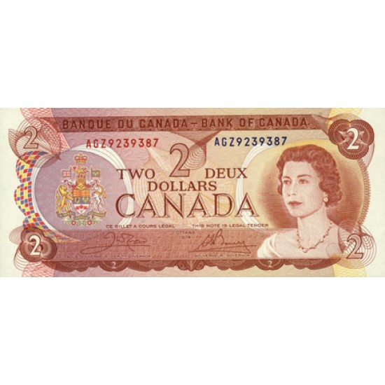 1974 - Canada P86 2 Dollars Banknote 1974 - Canada P86 2 Dollars Banknote