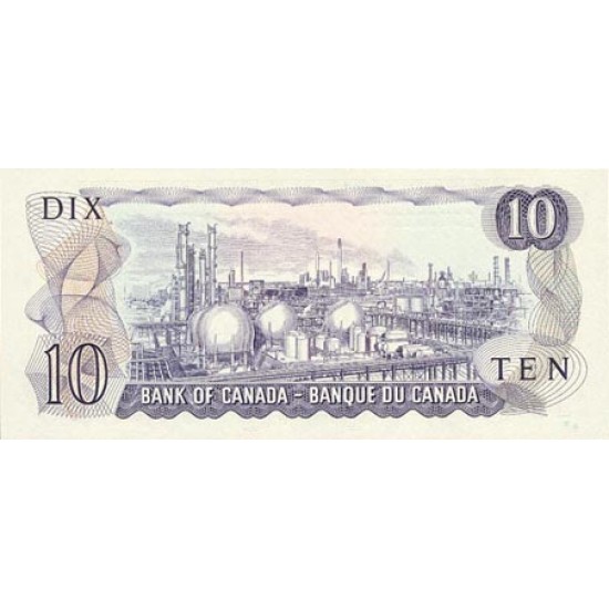 1971 - Canada P88e 10 Dollars used banknote VF 1971 - Canada P88e 10 Dollars used banknote VF