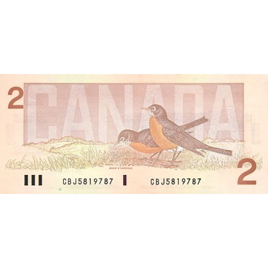 1986 - Canada P94b 2 dollars banknote 1986 - Canada P94b 2 dollars banknote