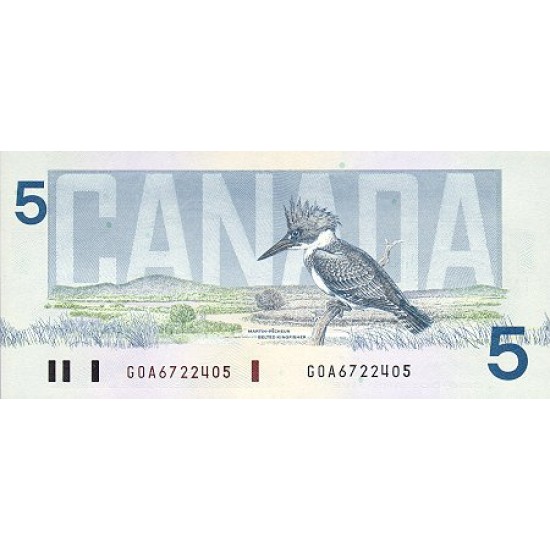 1986 - Canada P95b 5 dollars banknote 1986 - Canada P95b 5 dollars banknote