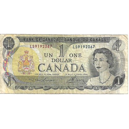 1973 - Canadá P85a Billete de 1 dólar MBC