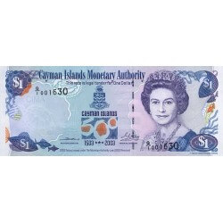 2003 - Cayman Islands P30a 1 Dollar banknote