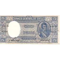 1958/1959 - Chile P119 billete de 5 Pesos EBC