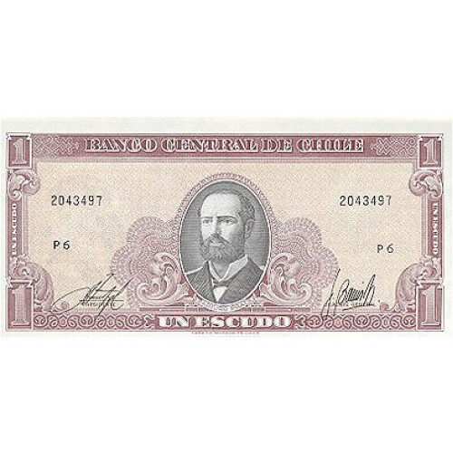 1964 - Chile P136 1 Escudo banknote