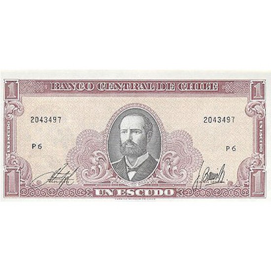 1964 - Chile P136 1 Escudo banknote 1964 - Chile P136 1 Escudo banknote