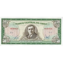 ND - Chile P140b  billete de 50 Escudos