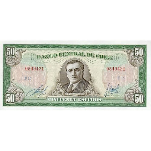 ND - Chile P140b 50 Escudos banknote