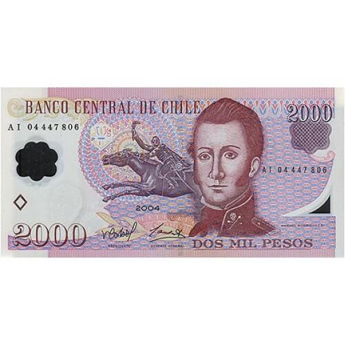 2004 - Chile P160a billete de 2.000 Escudos