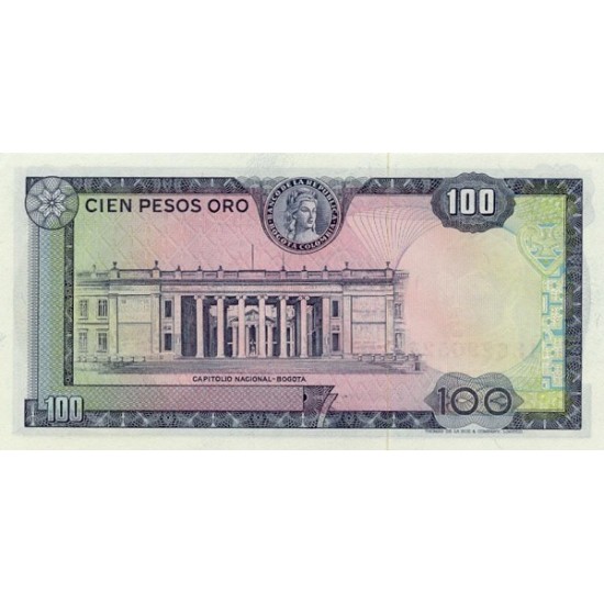 1974 - Colombia P415 100 Pesos Oro banknote 1974 - Colombia P415 100 Pesos Oro banknote