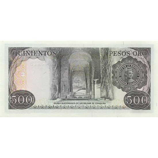 1979 - Colombia P420b 500 Pesos Oro banknote 1979 - Colombia P420b 500 Pesos Oro banknote