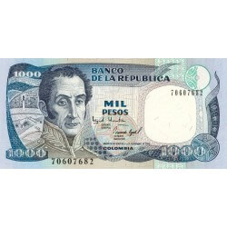 1994 - Colombia P438 1,000 Pesos Oro banknote