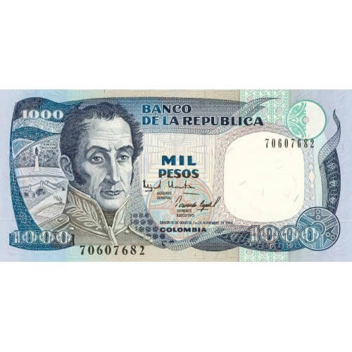 1994 - Colombia P438 1,000 Pesos Oro banknote