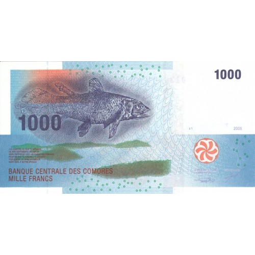 2005 - Comores Pic 16a 1000 Francs banknote