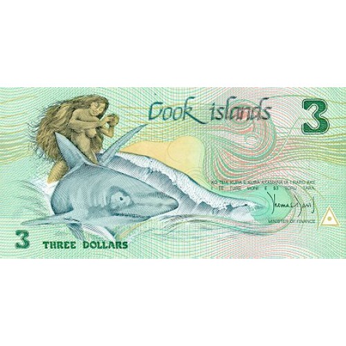 1987 - Islas Cook P3a billete de 3 Dólares