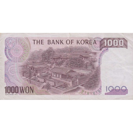1982 - South_Korea PIC 47 1000 Won banknote 1982 - South_Korea PIC 47 1000 Won banknote