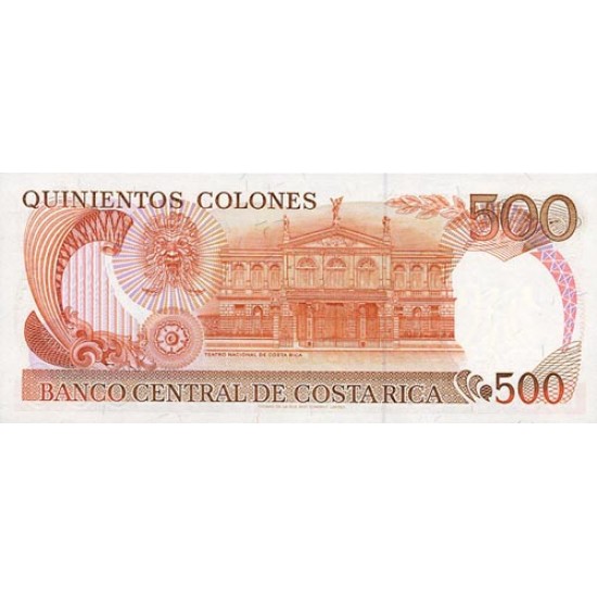 1987 - Costa Rica P255 500 Colons banknote 1987 - Costa Rica P255 500 Colons banknote