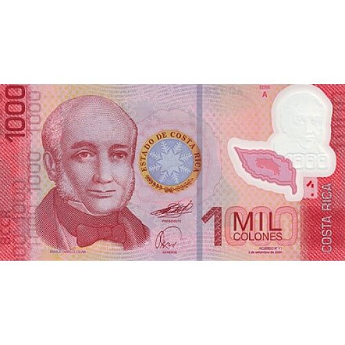 2009 - Costa Rica P274a 1,000 Colones banknote