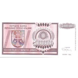 1993 -  Croacia Pic R14 billete de 50 Mill. Dinara