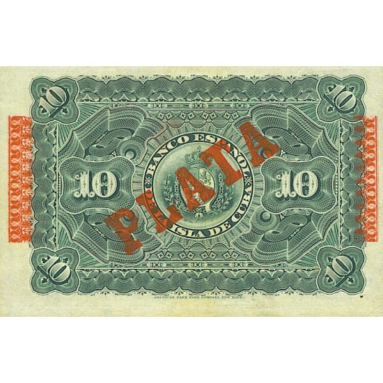 1896 - Cuba Pic 49d 10 Pesos banknote 1896 - Cuba Pic 49d 10 Pesos banknote
