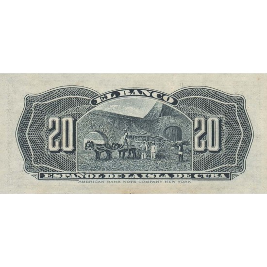 1897 - Cuba P53 20 Centavos banknote 1897 - Cuba P53 20 Centavos banknote