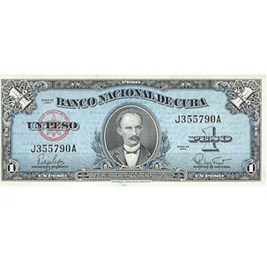 1949 - Cuba P77a 1 Peso (VF) banknote 1949 - Cuba P77a 1 Peso (VF) banknote