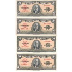 1958 - Cuba P81b 50 Pesos banknote XF