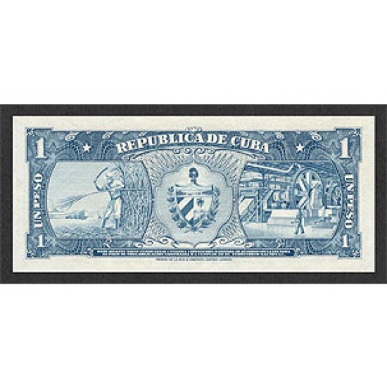 1956 - Cuba P87a 1 Peso banknote 1956 - Cuba P87a 1 Peso banknote
