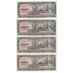 1960 - Cuba P88c 10 Pesos ( With Che Guevara signature ) VF