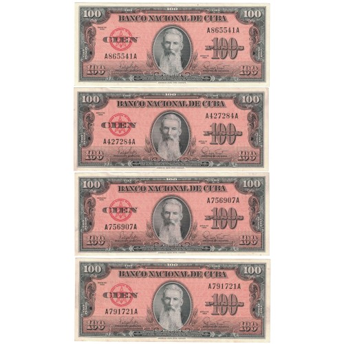 1959 - Cuba P93 100 Pesos banknote XF+