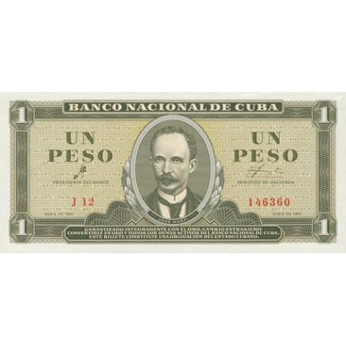 1964 - Cuba P94b 1 Peso banknote