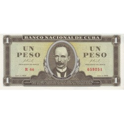 1966 - Cuba P100a billete de 1 Peso