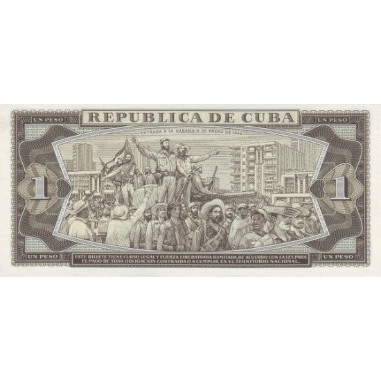 1966 - Cuba P100 1 Peso banknote 1966 - Cuba P100 1 Peso banknote