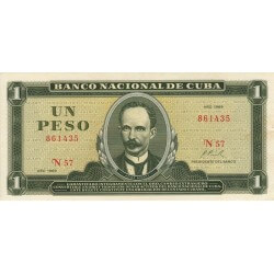1967 - Cuba P102a 1 Peso banknote