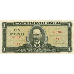 1970 - Cuba P102a 1 Peso banknote